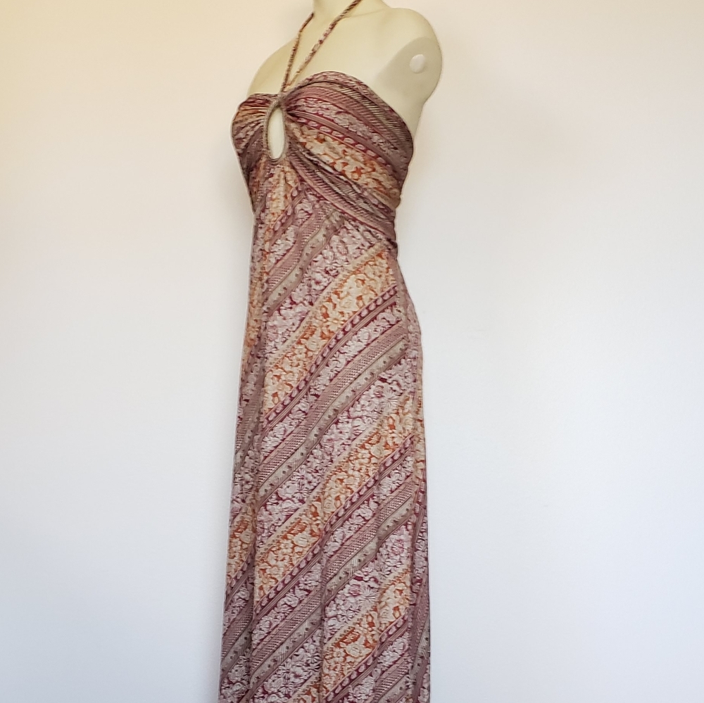 VTG 70s Halter Maxi Dress - Picture 7 of 8